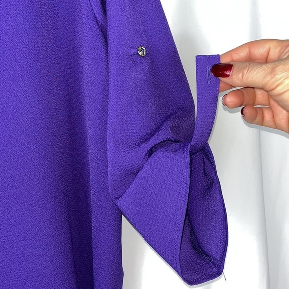 Love University roll tab sleeve v neck tunic Sz 2XL - Picture 7 of 11